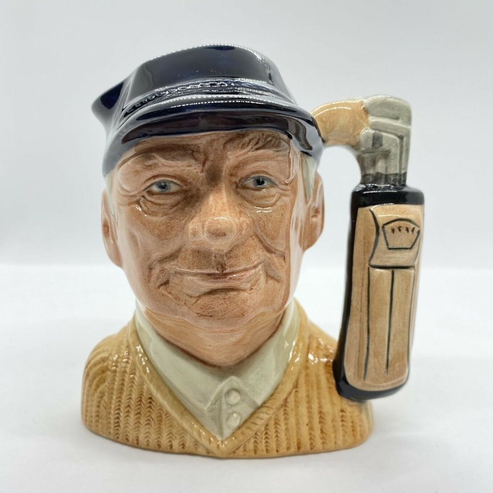 Royal Doulton Golfer D6756 Small Character Toby Mug Jug Golf Cup 1970 D.…